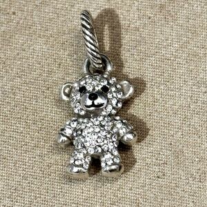 🆕Listing! Brighton Teddy Bear charm Front of clear crystals Brighton B on back